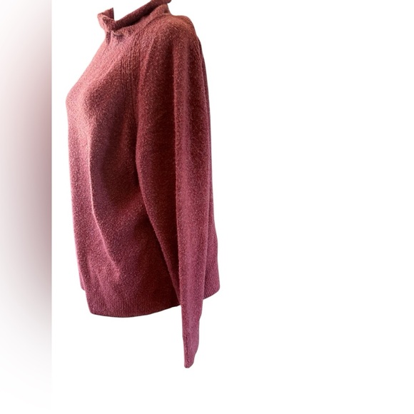 Ava & Viv Women's Cowl Neck pullover Sweater in Rich burgundy size 1X - Picture 6 of 7